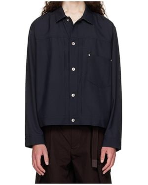 Sacai Pleated Pocket Jacket - Black