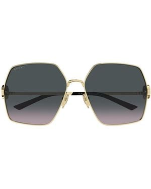 Gucci Eyewear Irregular Frame Sunglasses - Multicolor