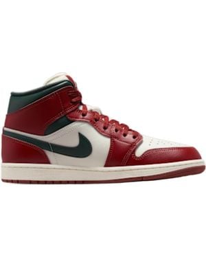 Nike Air Jordan 1 Mid Trainers - Red