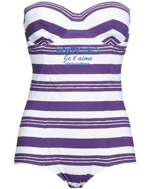 Dolce & Gabbana Striped Swimsuit - Blue