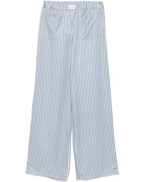 Maison Labiche Striped Wide-Leg Trousers - Blue