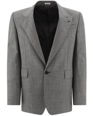 McQueen Single-Breasted Tailored Blazer - Black