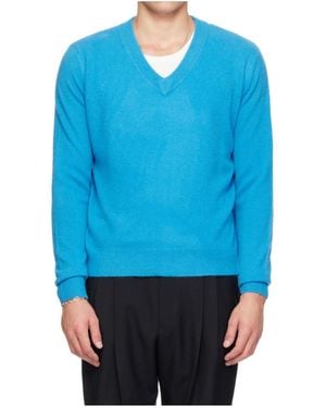 Entire studios V-Neck Knit Jumper - Blue