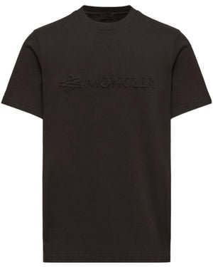 Moncler Logo Patch Crewneck T-Shirt - Black