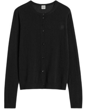 TOTEME Round-Collar And Long-Sleeved Sweater - Black