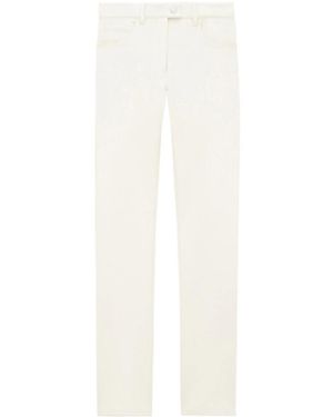 Courreges Courrèges Button Detailed Slim Fit Trousers - White
