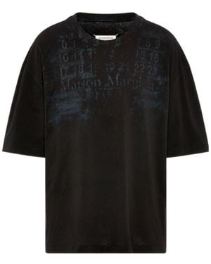 Maison Margiela Oversized Numeric Logo T-Shirt - Black