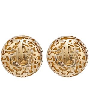 Jimmy Choo Lace Sphere Studs - Metallic