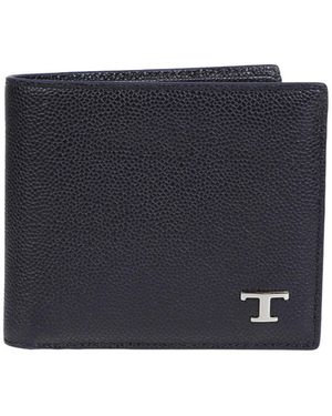 Tod's Logo-Plaque Bi-Fold Wallet - Blue