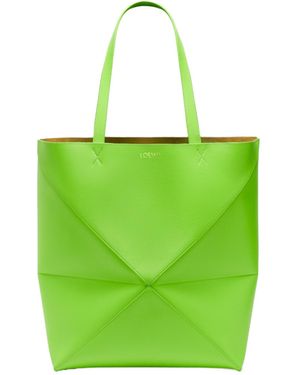 Loewe Xl Puzzle Fold Tote - Green