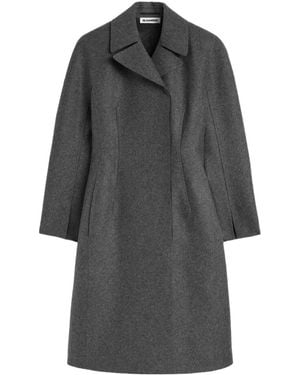 Jil Sander Melange Wool Coat - Gray