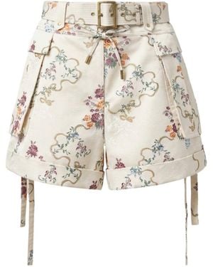 McQueen Oversized Cargo Shorts - White