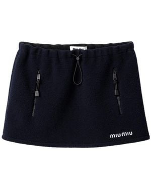 Miu Miu Drawstring Mini Skirt - Blue