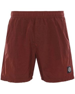Stone Island Econyl Swim Shorts - Red