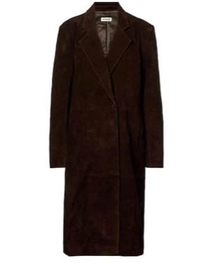 STAUD Sabine Suede Coat - Red