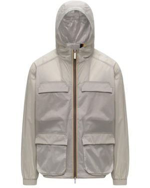 K-Way Hooded Pocket Jacket - Grey