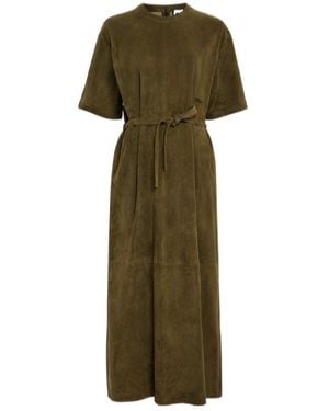 Longchamp Long Leather Dress - Green
