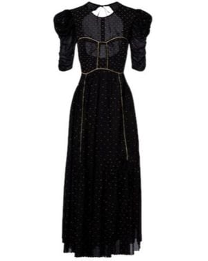 Isabel Marant Sichene Polka-Dot Cotton Maxi Dress - Black