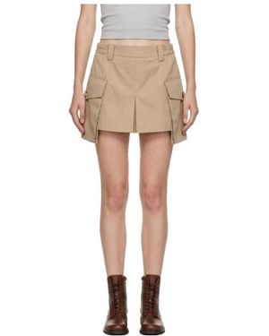 Marissa Chiara Belt Loop Skirt - Natural