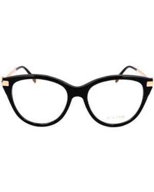 Elie Saab Oval Frame Glasses - White