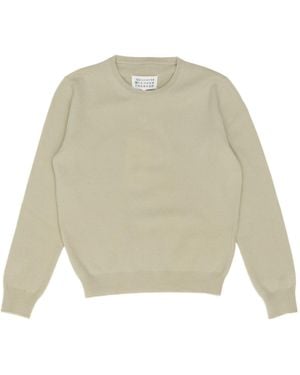 Maison Margiela Long Sleeved Crewneck T-Shirt - Natural