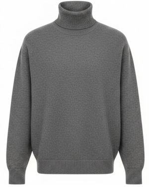 Brunello Cucinelli Long-Sleeved Knit Top - Gray