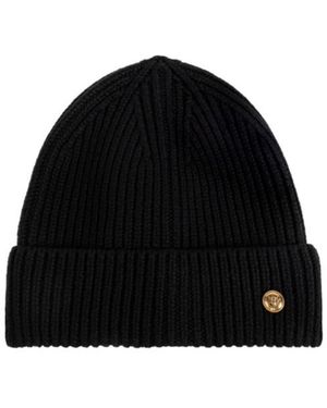Versace Turn-Up Knit Hat - Black