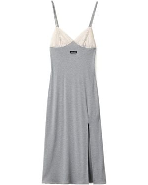 Miu Miu Silk Jersey Dress - Grey