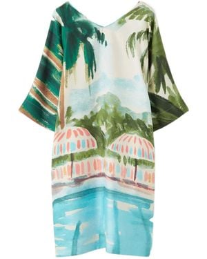 Loro Piana Allison Printed Dress - Green