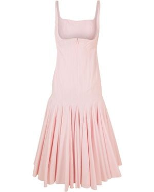 Jacquemus Boned Waist Strap Flared Midi Dress - Pink