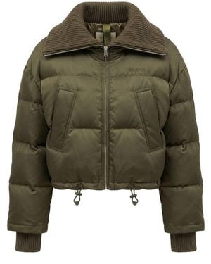 Gucci Fine Gabardine Puffer Jacket - Green