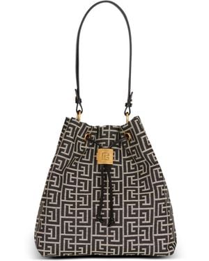 Balmain Pulse Monogram Jacquard Backpack - Black