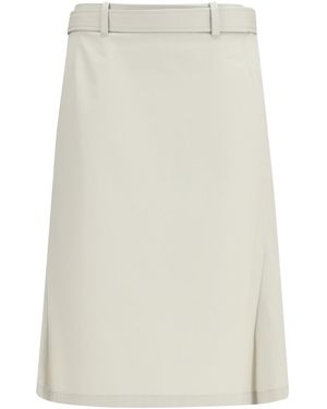 Rier Cotton A-Line Skirt - White