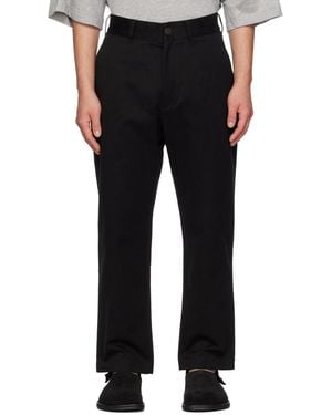 Studio Nicholson Bill Button Detailed Tapered Trousers - Black