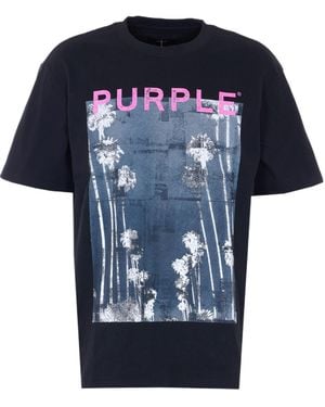 Purple Brand Graphic Print T-Shirt - Blue