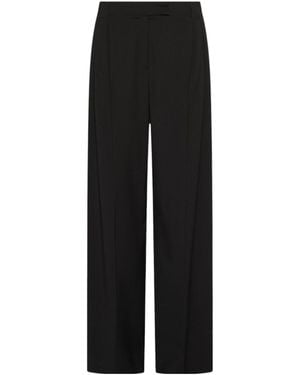 Marella Pure Wool Darted Pants - Black