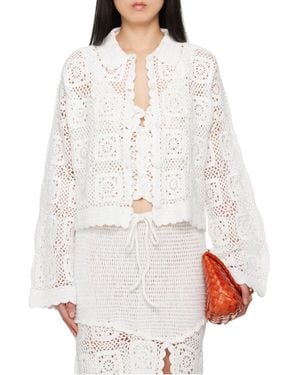 Holzweiler Rosie Crochet Cardigan - White