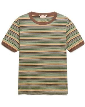 Marni Ribbed Stripe T-Shirt - Green