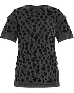 AVAVAV Cut-Out Detailed T-Shirt - Black