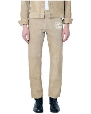 Human Made Suede Trousers - Natural
