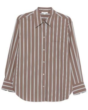 Vince Striped Pocket Shirt - Brown