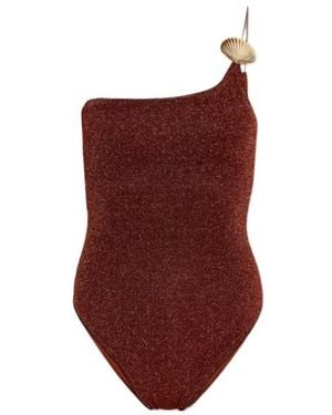 Oséree One-Shoulder One-Piece Swimsuit - Red