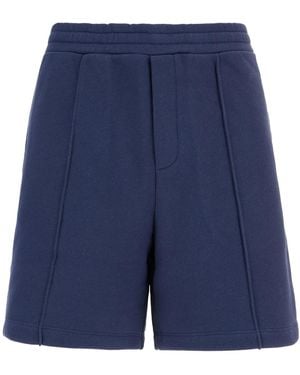 Valentino Logo Embroidered Shorts - Blue