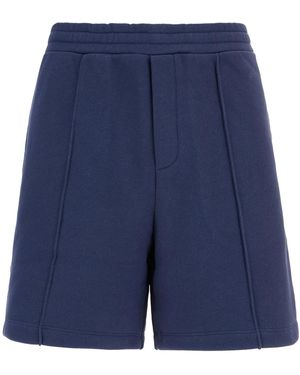 Valentino Logo Embroidered Shorts - Blue