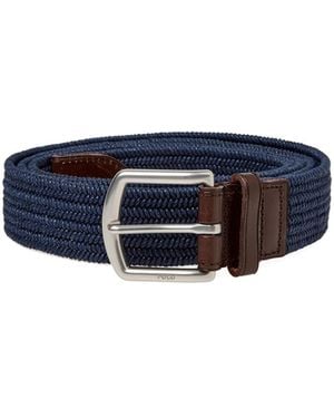Polo Ralph Lauren Logo Debossed Woven Belt - Blue