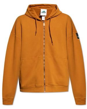 adidas Originals Logo-Appliqu Zip-Up Hoodie - Orange