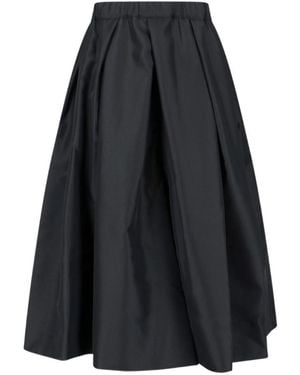 Comme des Garçons Gathered Midi Skirt - Black
