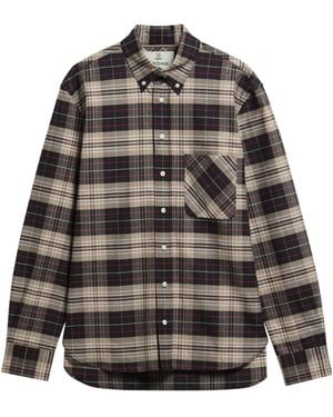 Barbour Tartan Button-Down Long Sleeve Shirt - Grey