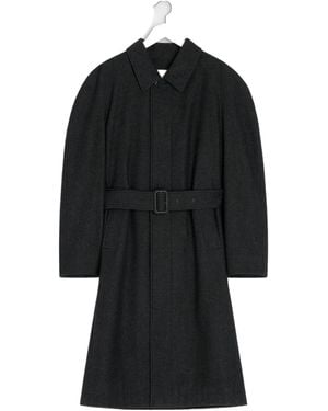 Lemaire Raglan Sleeve Coat - Black