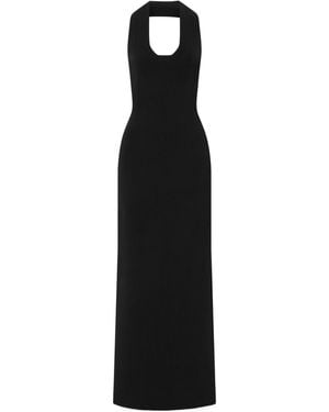 KHAITE Mahi Knitted Halterneck Maxi Dress - Black